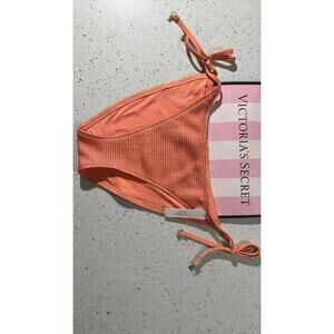 NWT Victoria's Secret Swim Orange Crochet String Bikini Bottom Size XL